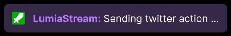 sending twitter action - Lumia Stream