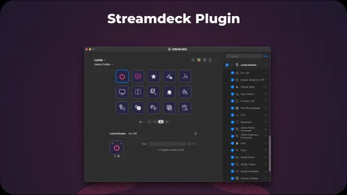 Lumia Stream streamdeck plugin