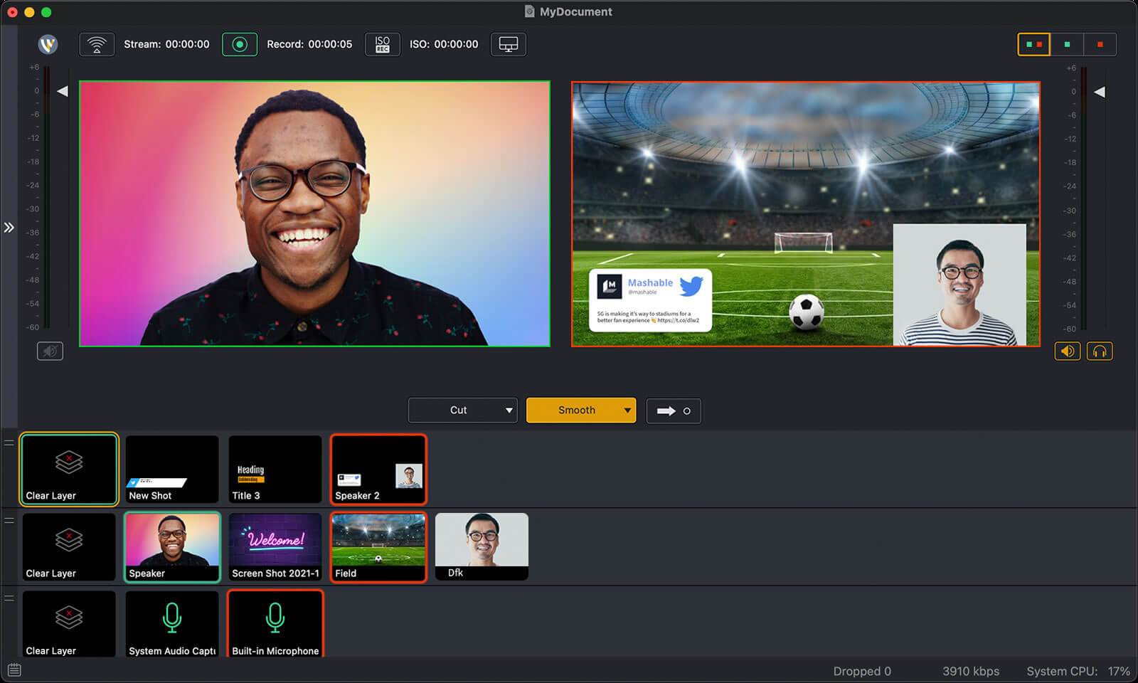 Wirecast streaming software