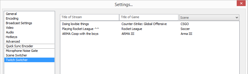 Twitch Switcher