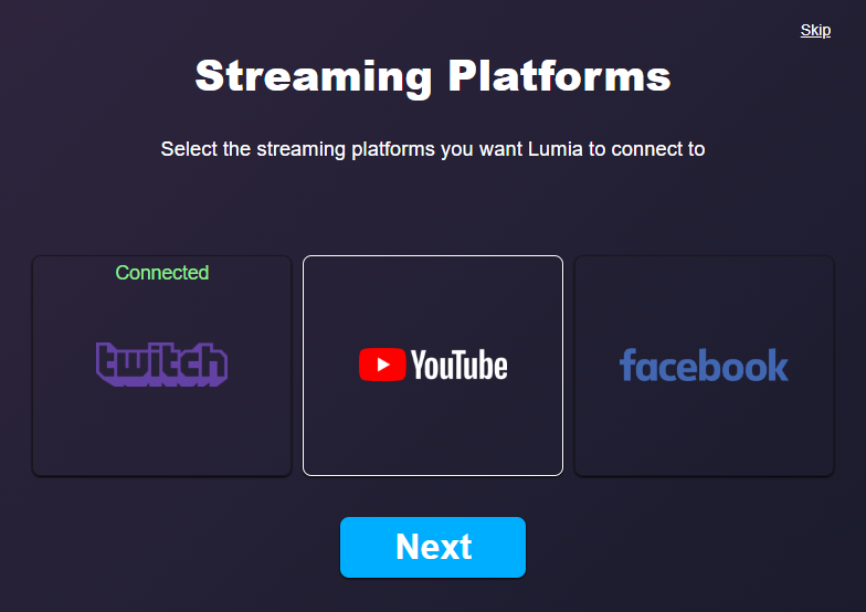 Connect Lumia Stream to Twitch, YouTube, and Facebook