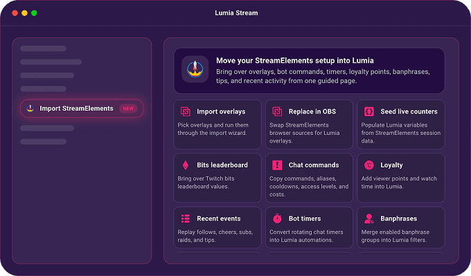 Choose the content to migrate screenshot